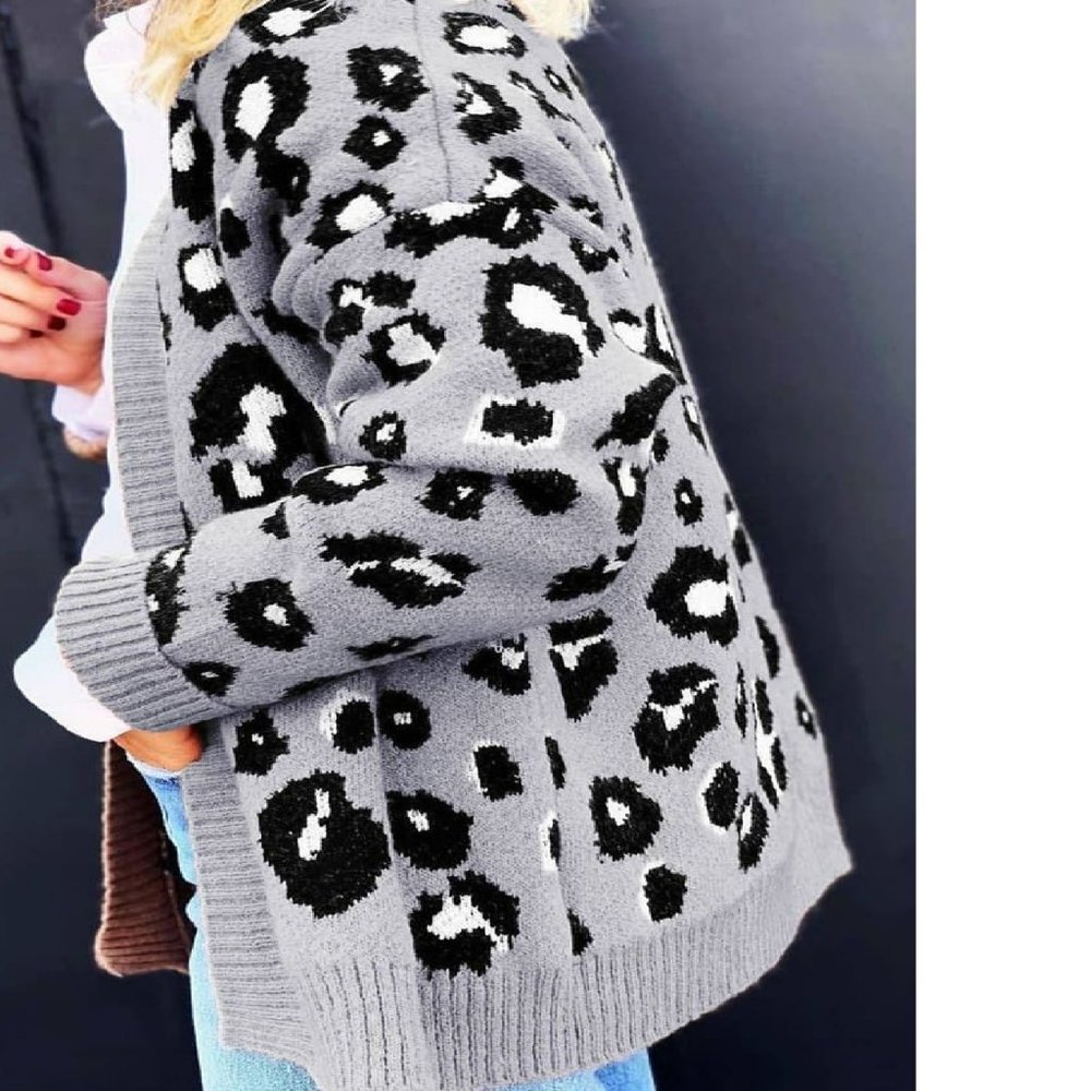 Meredith Spotted Leopard Open Cardigan - Picture 3 of 3